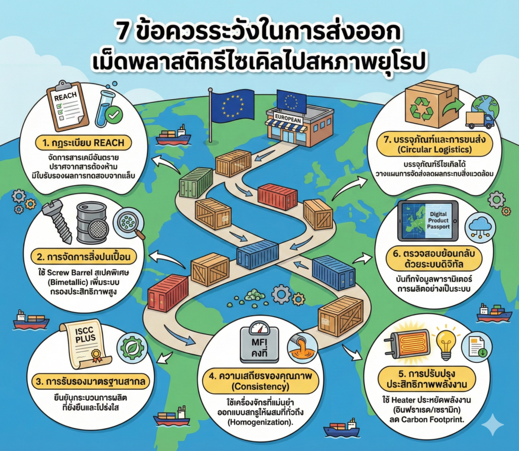 ส่งออกเม็ดพลาสติกรีไซเคิล