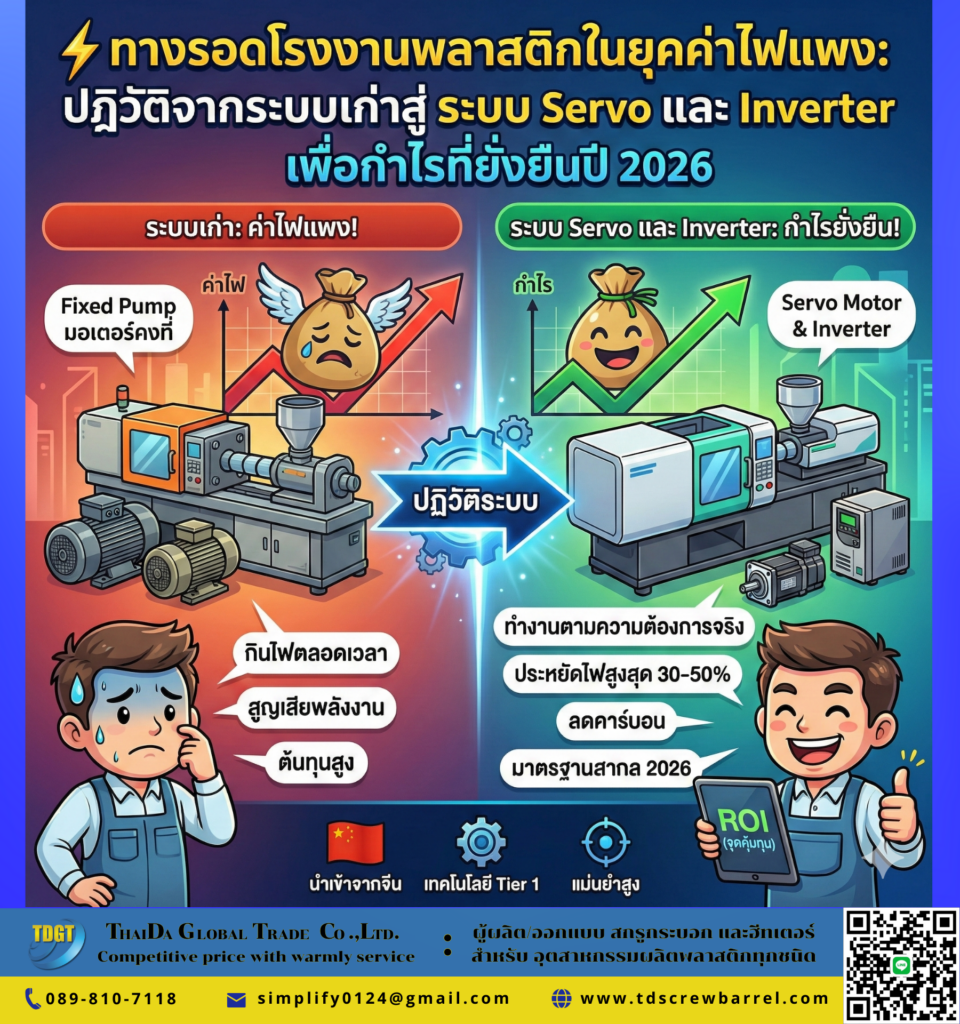 ระบบ Servo และ Inverter สำหรับโรงงานพลาสติก