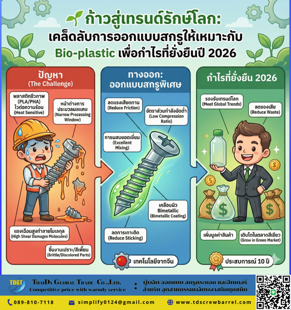 ออกแบบสกรูให้เหมาะกับ Bio-plastic