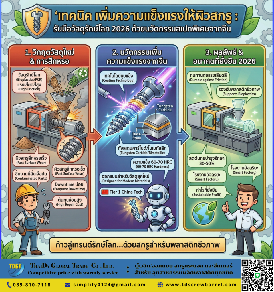 เทคนิค เพิ่มความแข็งแรงให้ผิวสกรู : รับมือวัสดุรักษ์โลก 2026