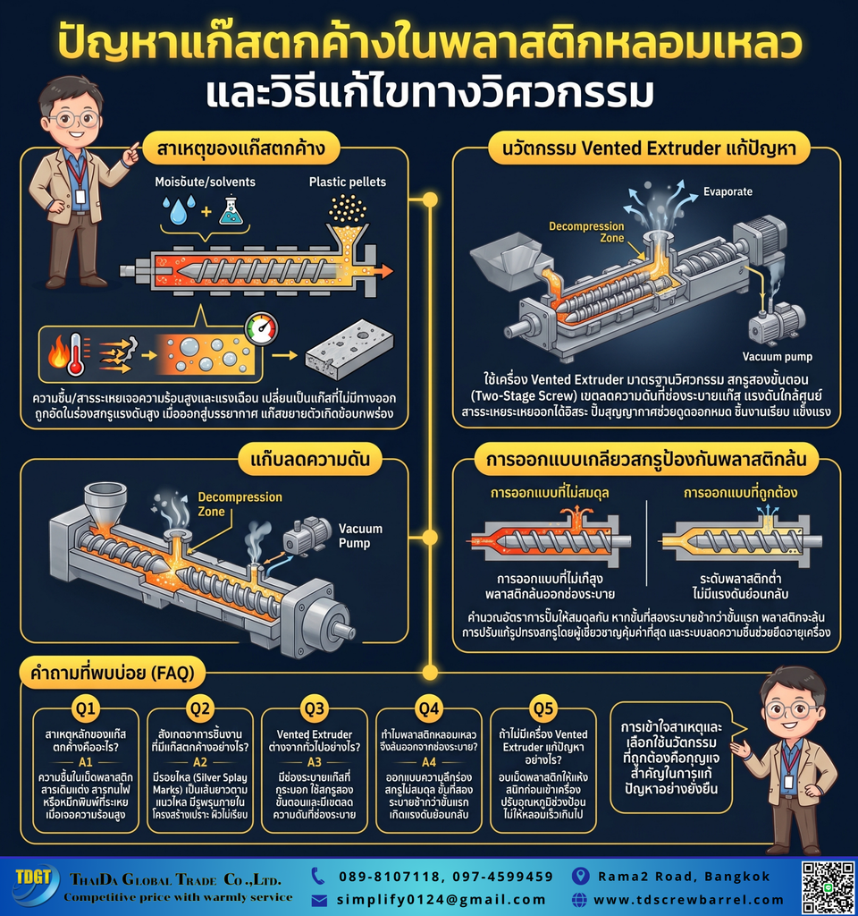 ก๊าซค้างในพอลิเมอร์หลอม