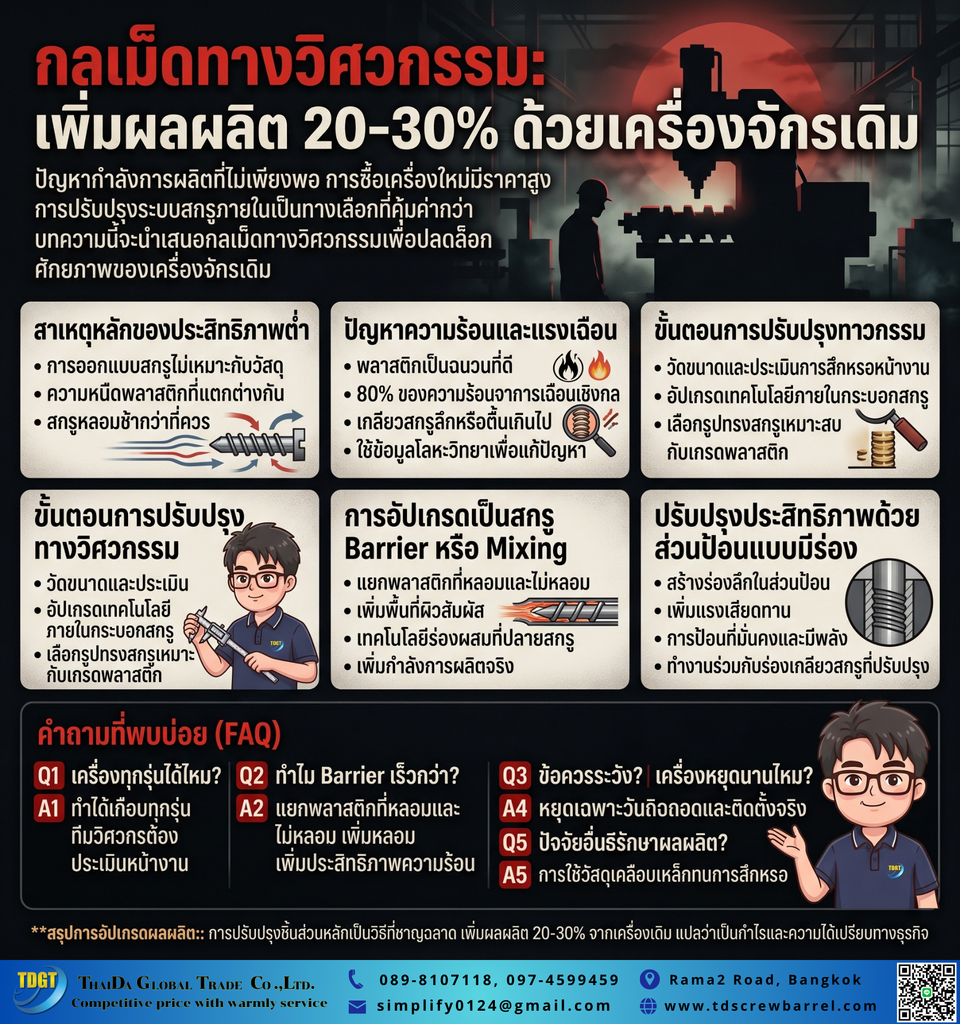 เพิ่ม Output ได้มากกว่าเดิม 20-30% จากเครื่องเดิม