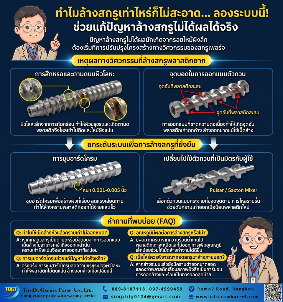 แก้ปัญหาล้างสกรูไม่สะอาด