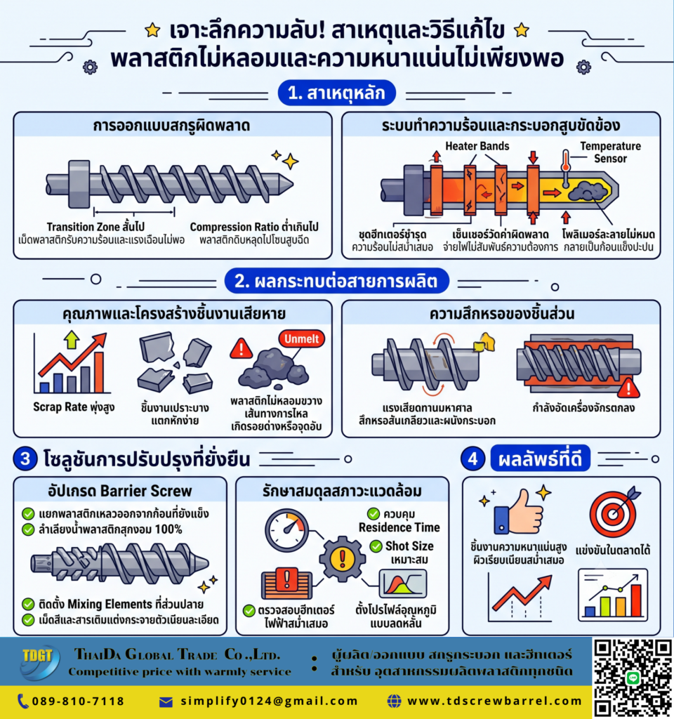 ปัญหาพลาสติกไม่หลอม