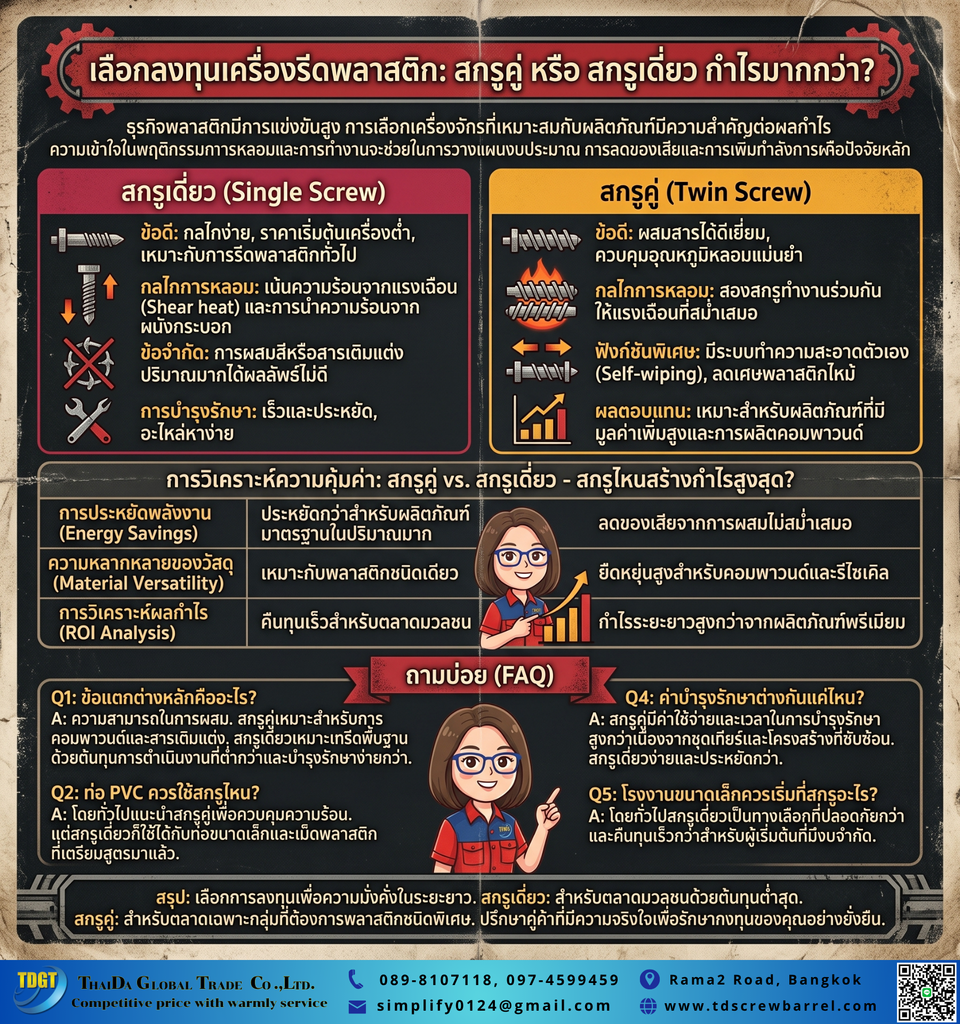 Twin Screw หรือ Single Screw