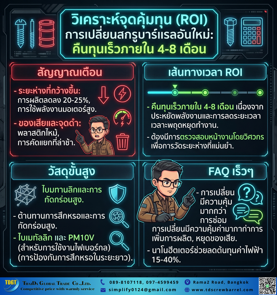 เปลี่ยนชุด Screw Barrel ใหม่