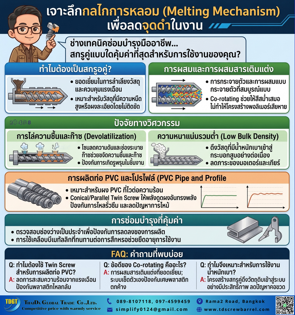 การเลือกใช้ Twin Screw