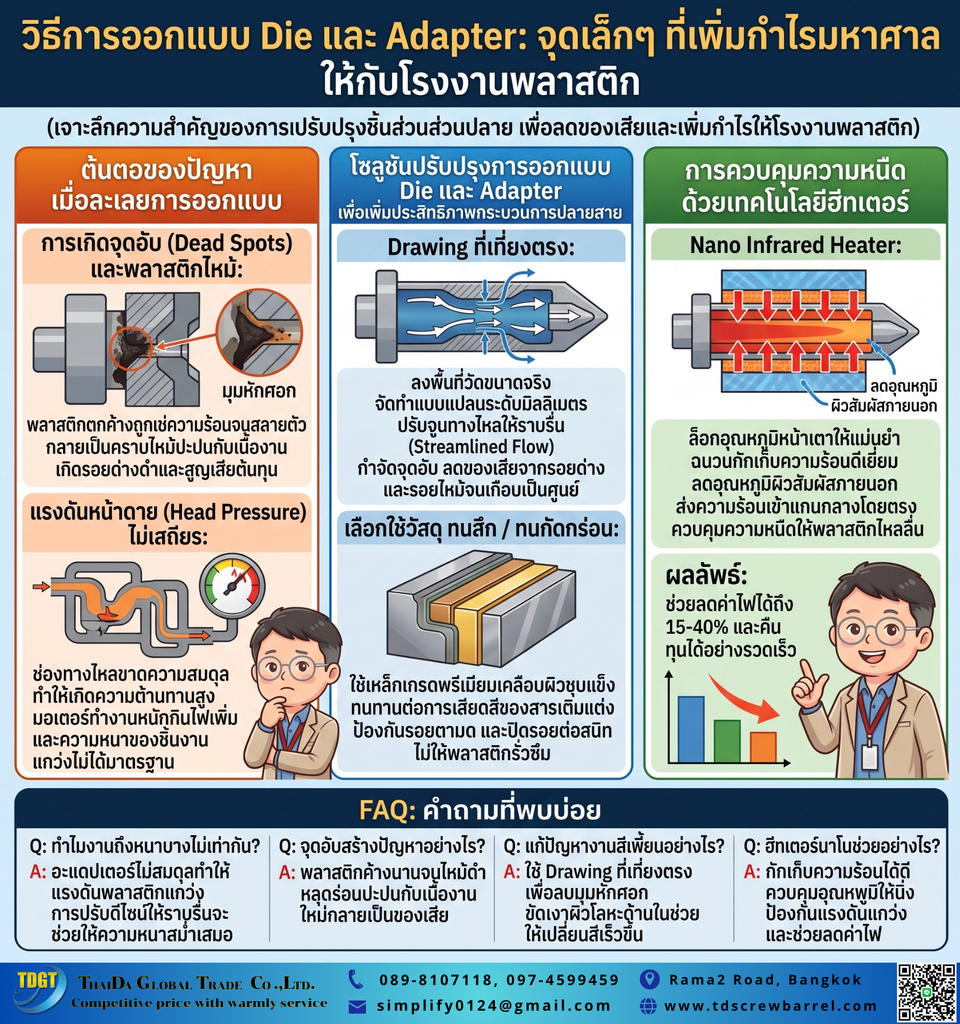 การออกแบบ Die และ Adapter